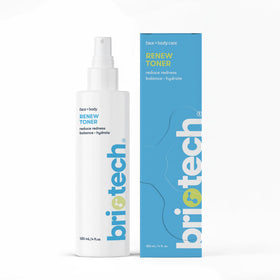 BRIOTECH Renew front packaging showing the 4 fl oz bottle and calming design benefit