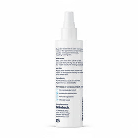 BRIOTECH Renew mist applied to cheek demonstrating calming of sensitive, blemish-prone skin