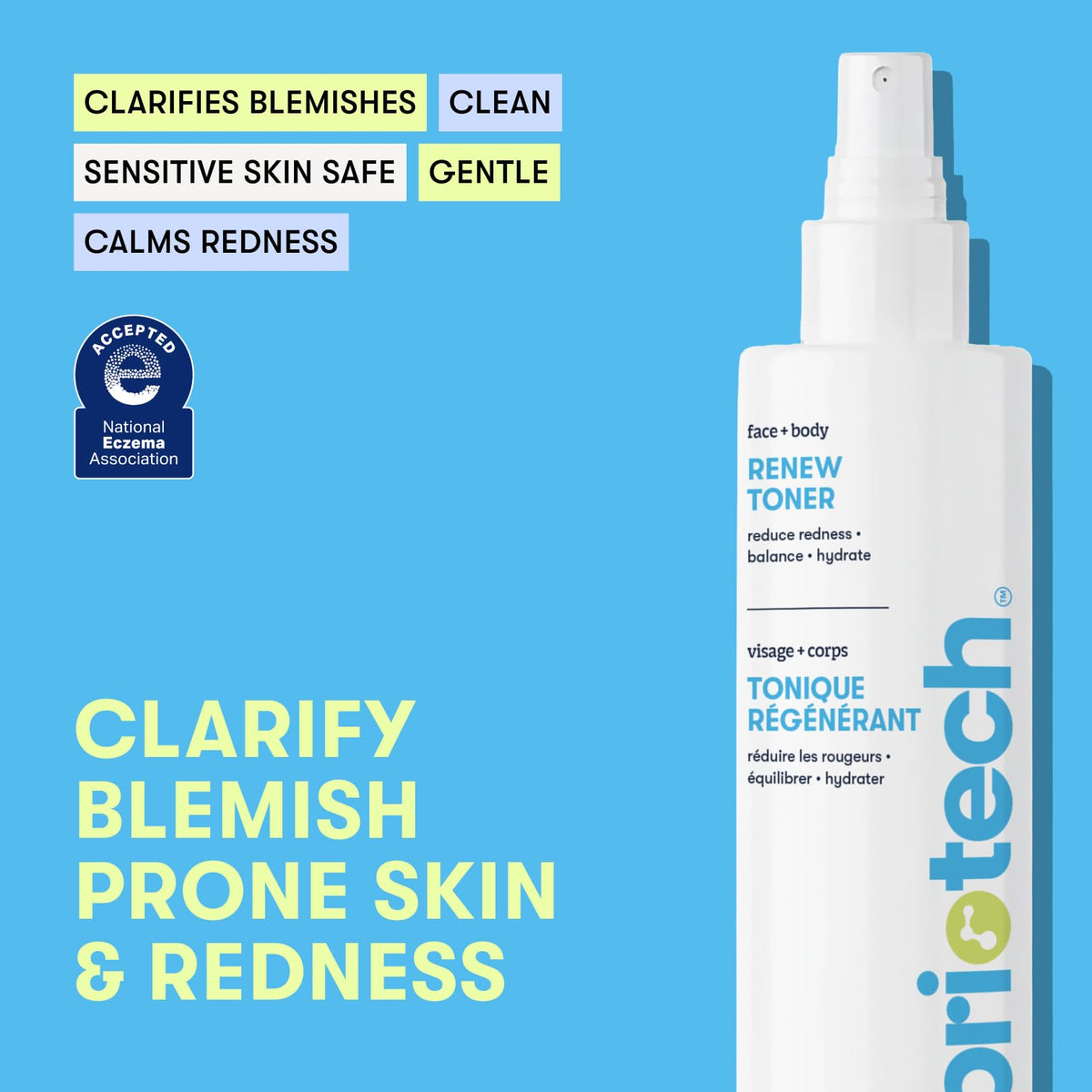 BRIOTECH Renew spray close-up demonstrating fine mist for gentle, non-abrasive application
