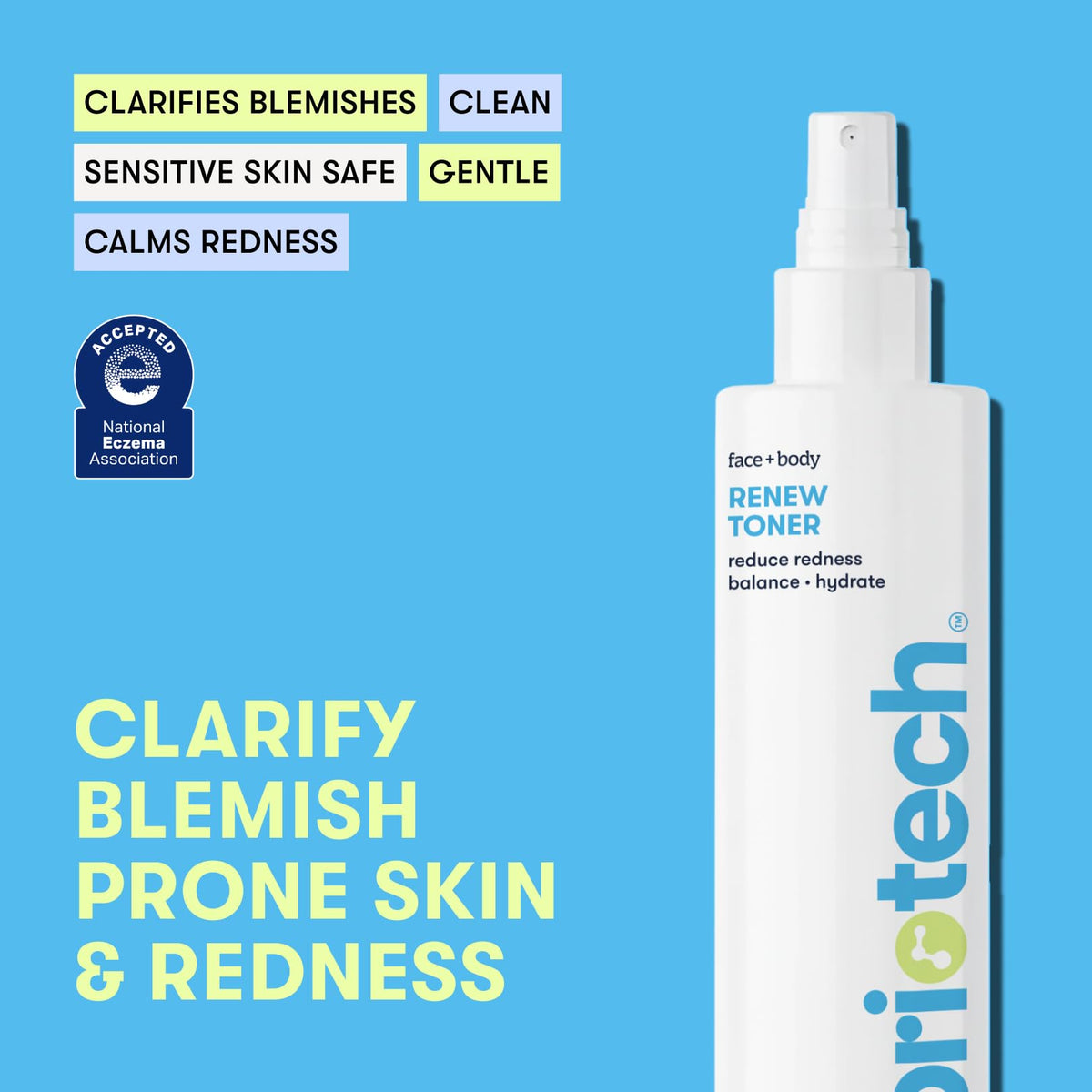 BRIOTECH back label close-up listing gentle ingredients and usage benefits