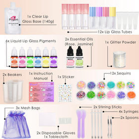 BRIPATI clear lip gloss base close-up highlighting smooth texture and hydration