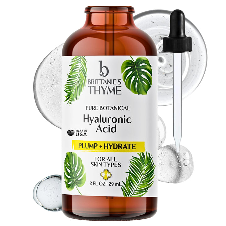 Brittanie's Thyme front bottle showing clean serum and branding, hydrating benefit