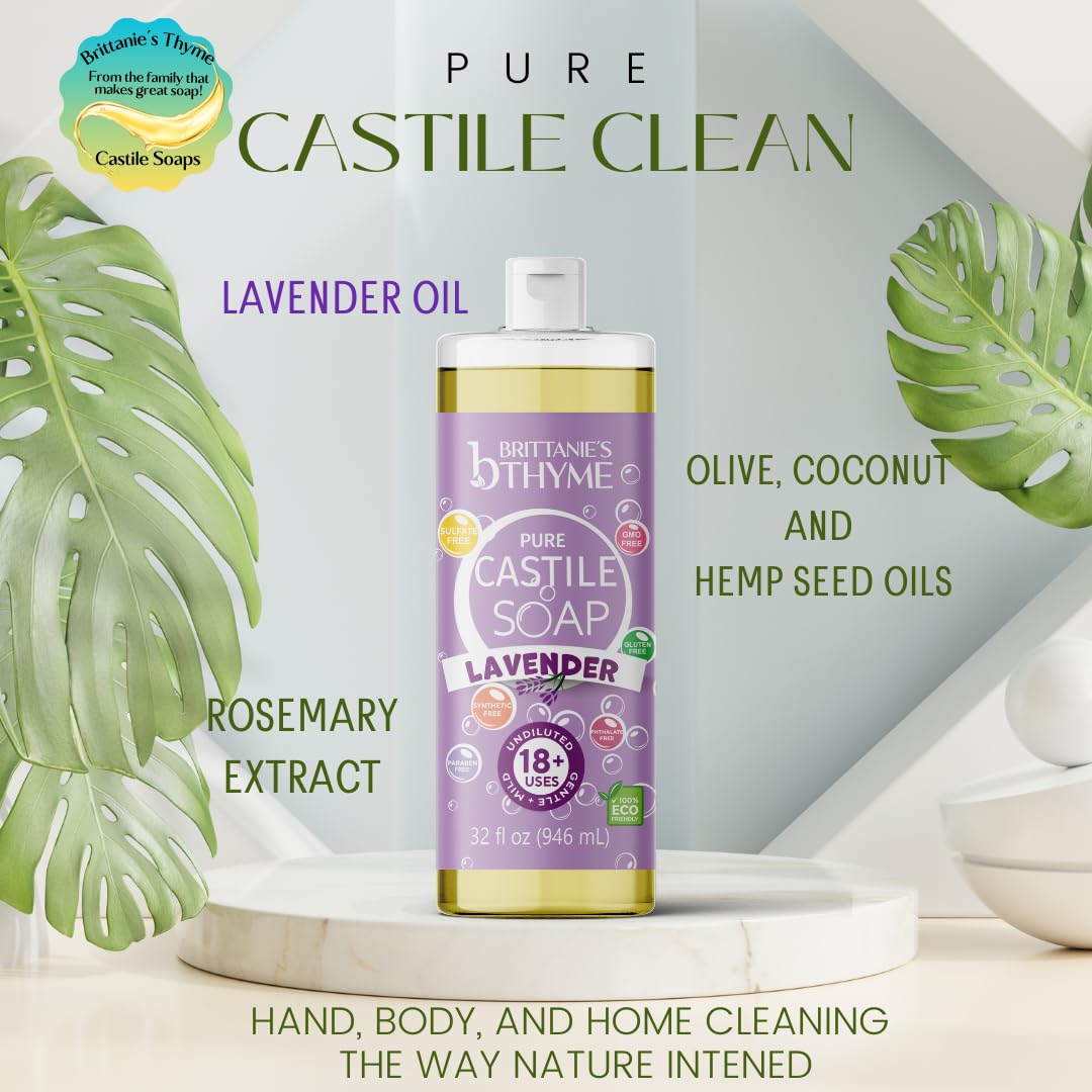 Brittanie's Thyme used at sink washing dishes with lavender scent for effective cleaning