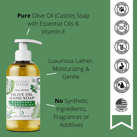 Brittanie's Thyme lather texture close-up demonstrating gentle, moisturizing foam