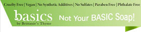 Brittanie's Thyme bottle label showing natural ingredients list