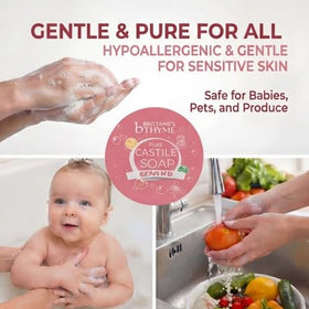 Brittanie's Thyme used for washing dishes illustrating effective grease removal