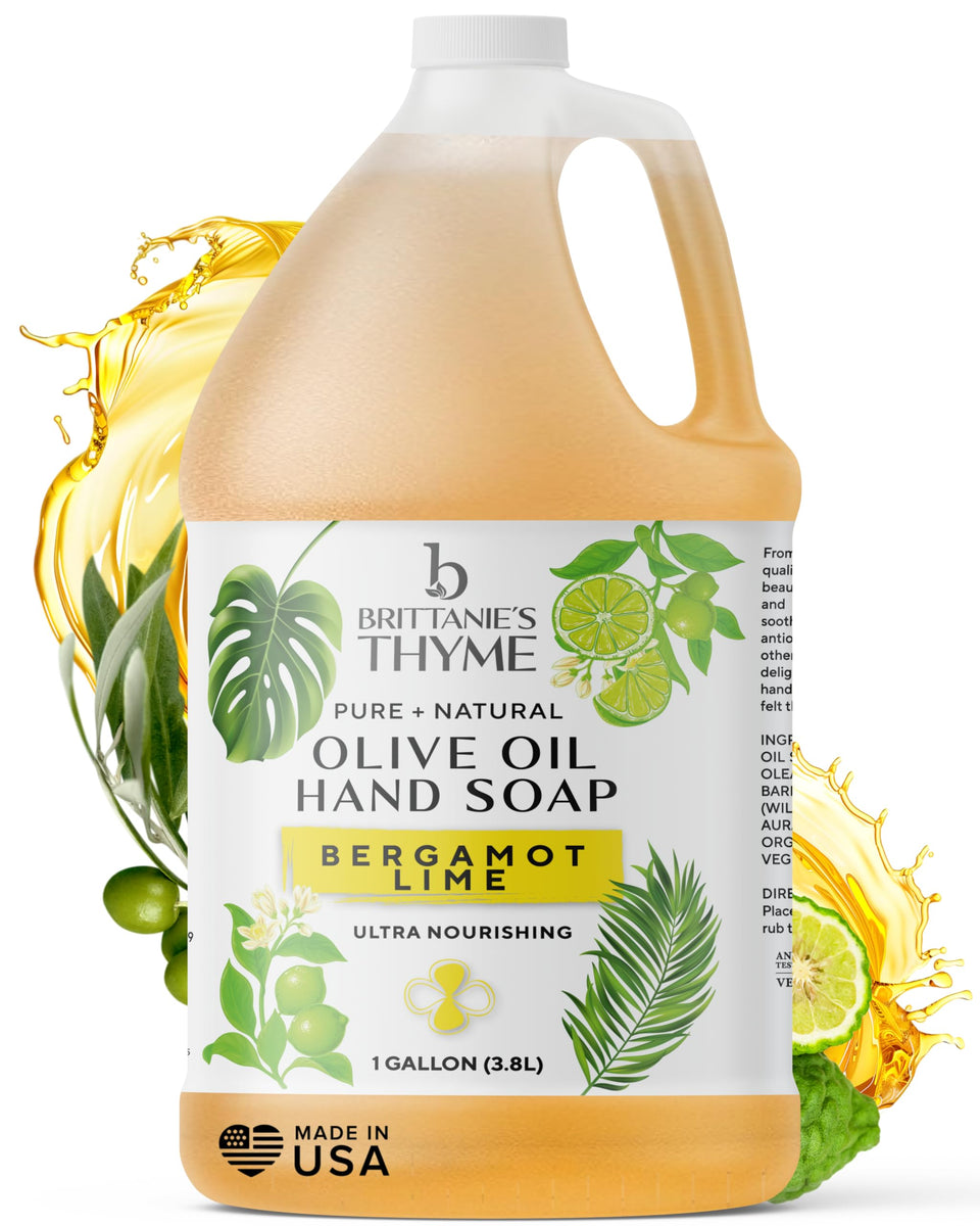 Brittanie's Thyme front jug 128oz showing gallon refill convenience and savings