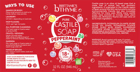 Brittanie's Thyme being used to wash hair in shower showing mild shampoo alternative