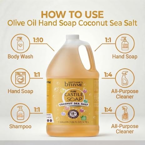 Brittanie's Thyme used as hand wash in bathroom for gentle cleansing