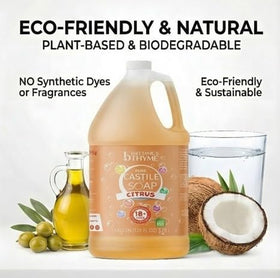 Brittanie's Thyme used for gentle hand wash in bathroom emphasizing softness