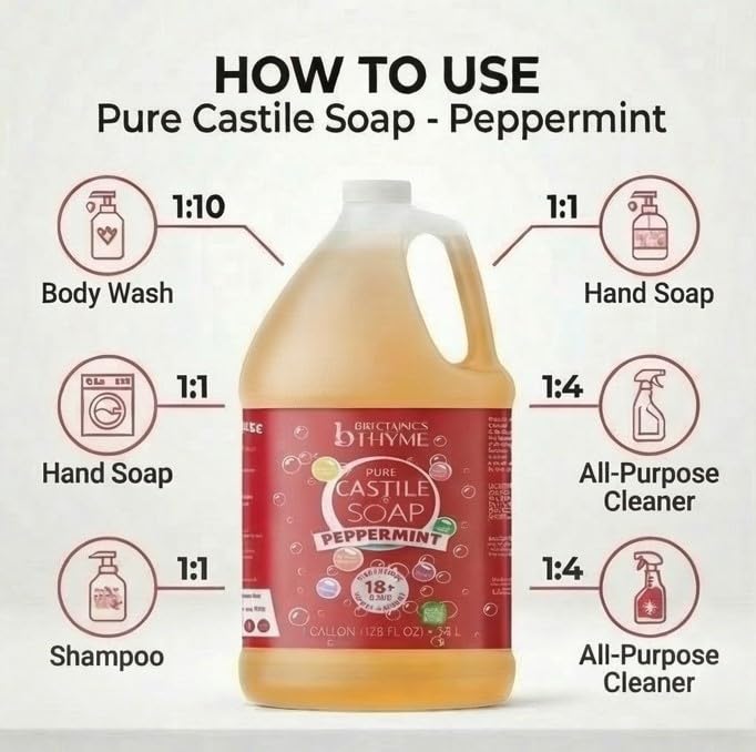 Brittanie's Thyme in a spray bottle cleaning a kitchen surface for non-toxic home care