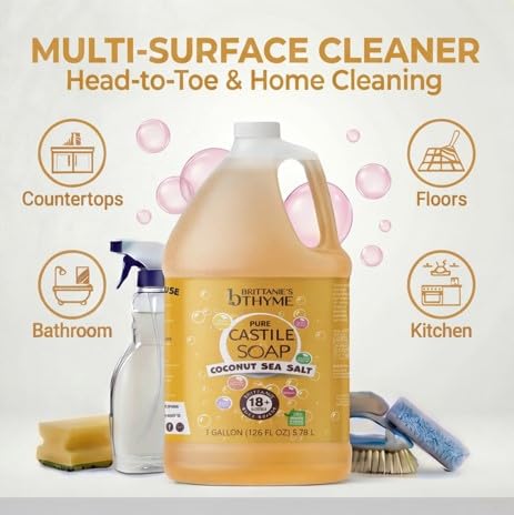 Brittanie's Thyme mixed in spray bottle for kitchen degreasing power
