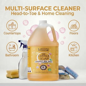 Brittanie's Thyme mixed in spray bottle for kitchen degreasing power