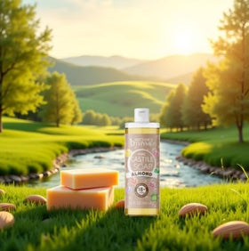 Brittanie's Thyme label close-up displays organic oils and vegan certification benefits