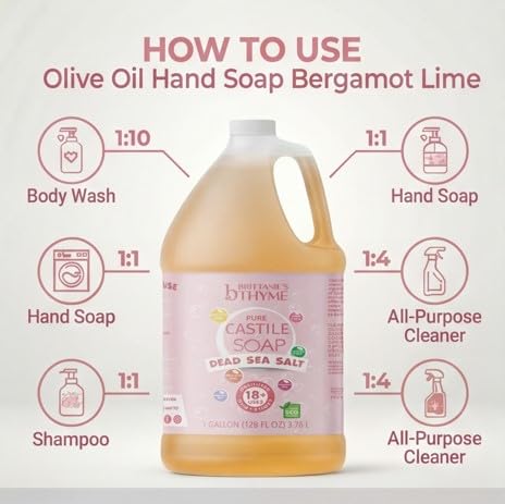 Brittanie's Thyme lather on hands demonstrating gentle cleansing with nourishment