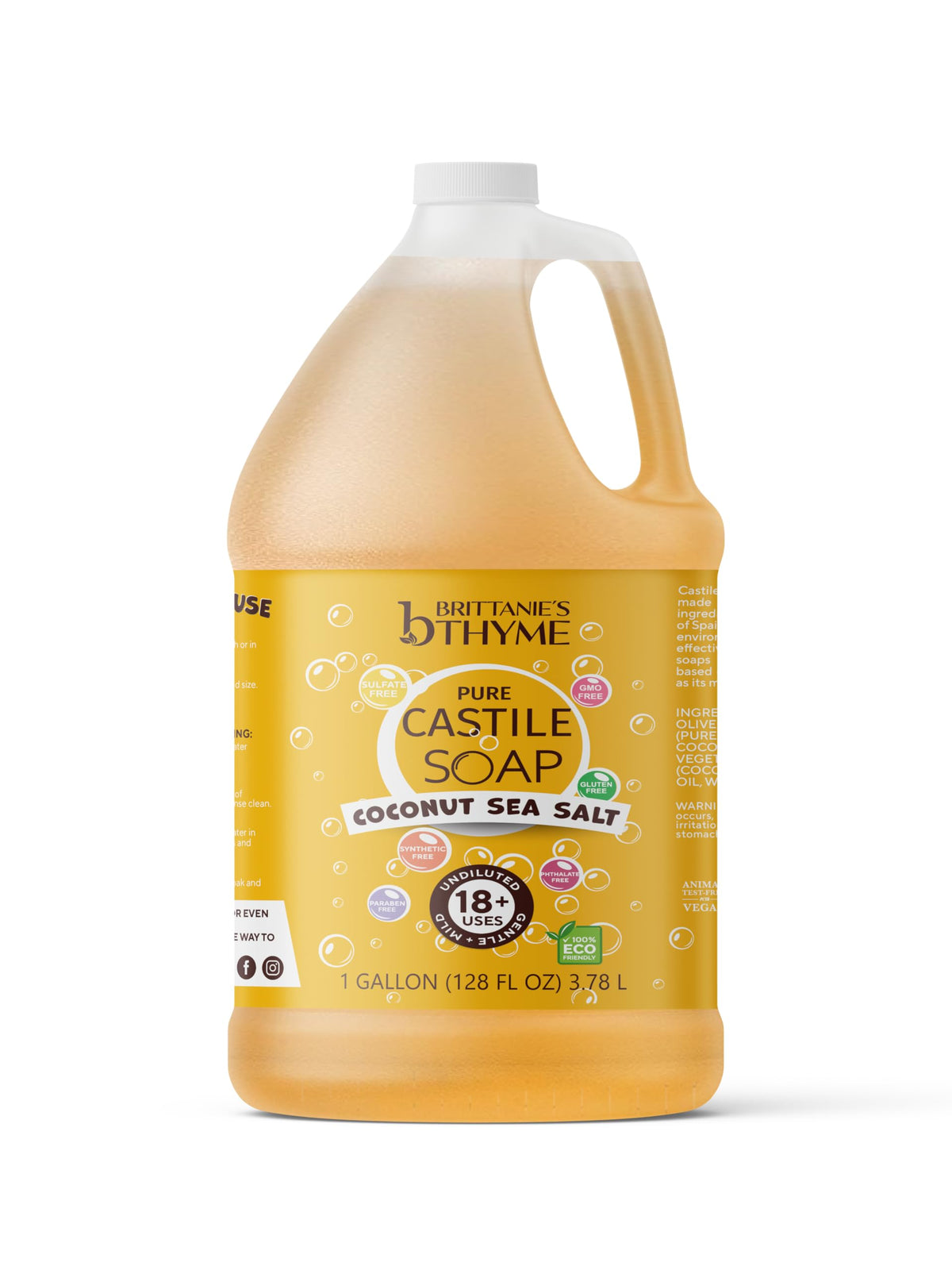Brittanie's Thyme bottle styled on shelf in eco-friendly home setting