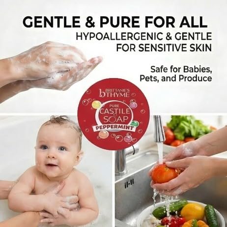 Brittanie's Thyme diluted for pet bath showing gentle cleansing and pet-safe formulation