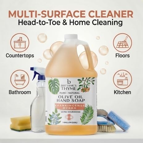 brittanie's thyme used to bathe a dog demonstrating safe gentle pet wash