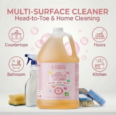 Brittanie's Thyme used to bathe a dog showing gentle pet-safe cleansing