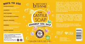 Brittanie's Thyme soap pouring close-up showing smooth concentrated texture