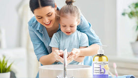 Brittanie's Thyme poured texture demonstrating gentle lather and moisturizing feel
