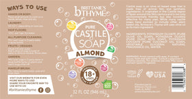 Brittanie's Thyme pouring texture close-up highlights gentle, moisturizing lather