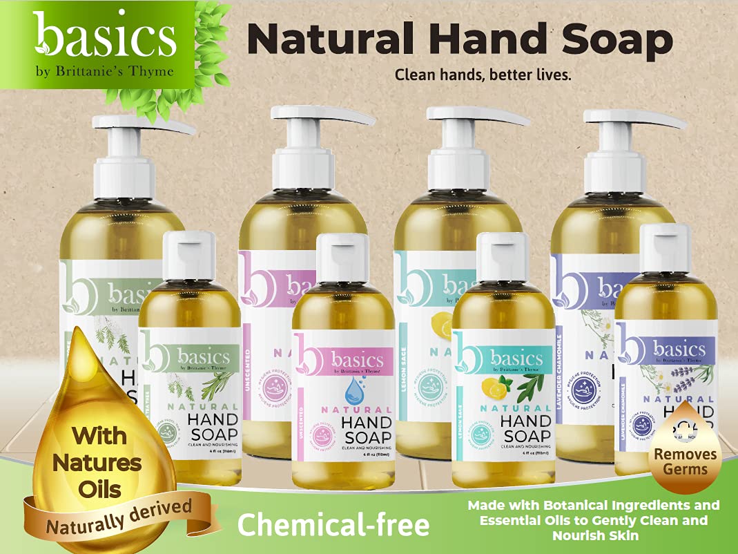 Brittanie's Thyme lather on hands for gentle cleansing benefit