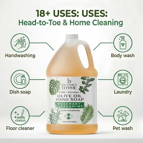 Brittanie's Thyme soap lather texture highlighting gentle foaming