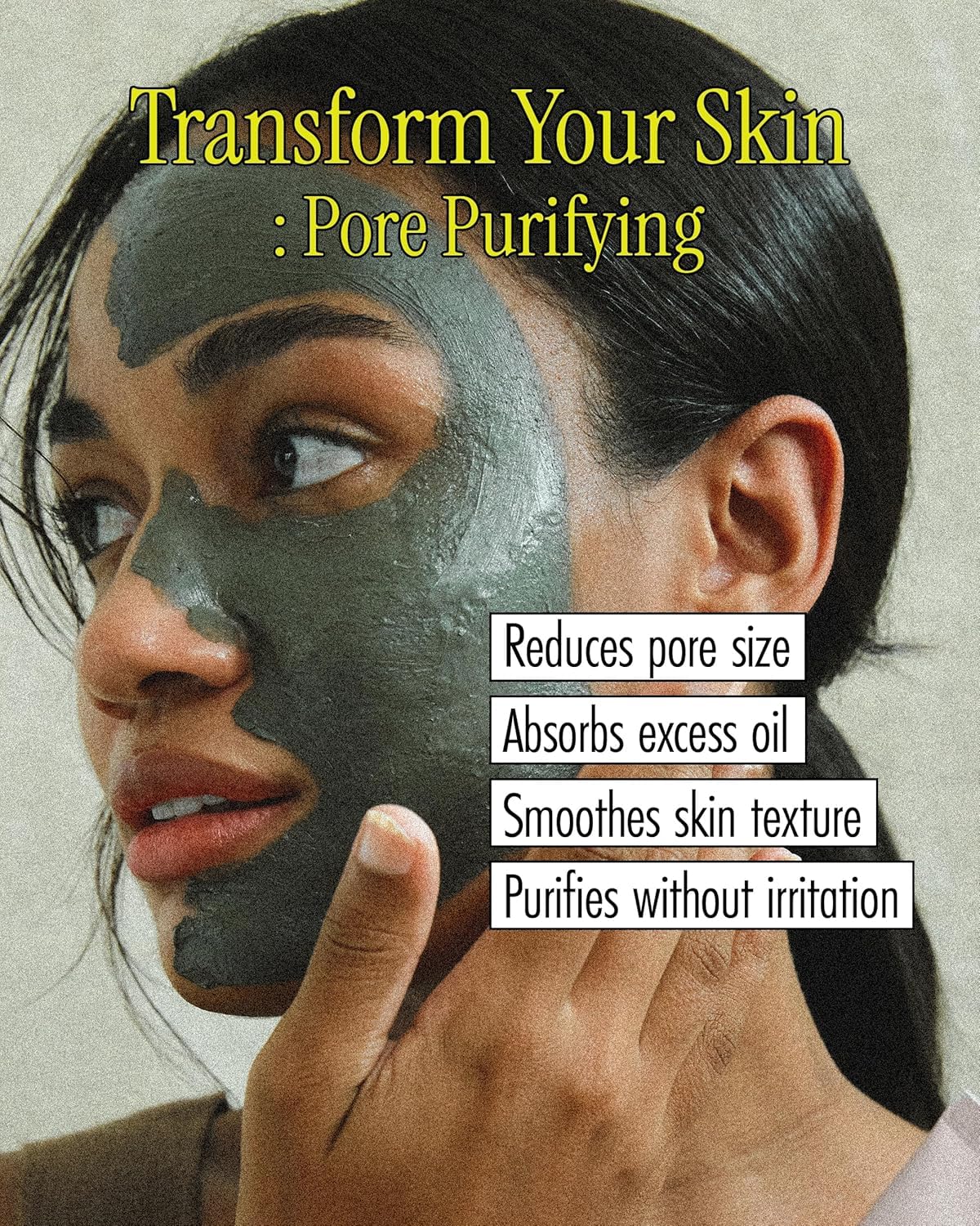 Ultra-fine Boryeong mud powder image showing BRMUD deep-cleansing mineral benefit