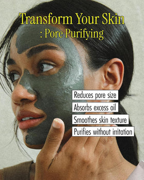 Ultra-fine Boryeong mud powder image showing BRMUD deep-cleansing mineral benefit