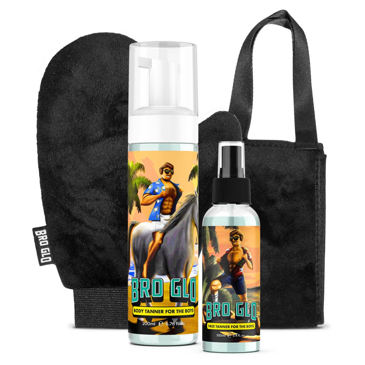 bro glo front packaging showing kit and applicators for easy selection
