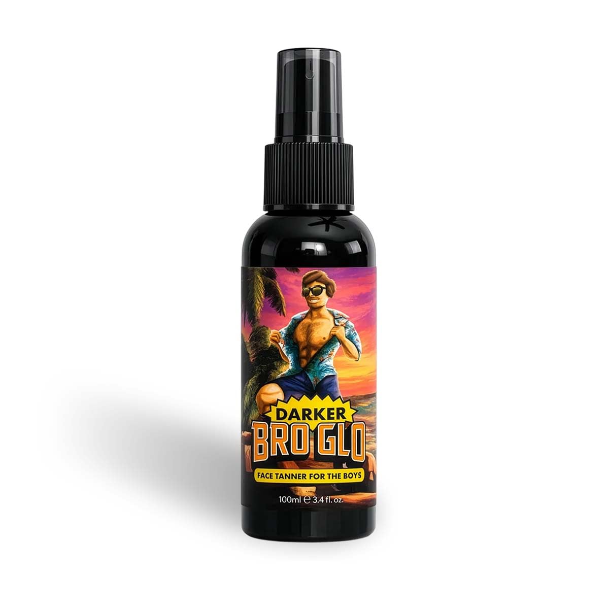 bro glo front packaging showing darker self tanner and branding benefit