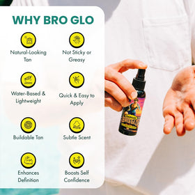 bro glo scale hand-held size showing travel-friendly compact benefit