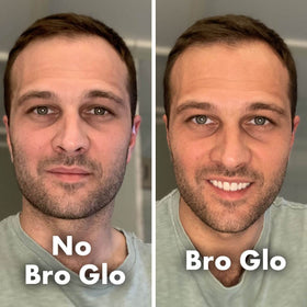 bro glo size and scale comparison with bottle and applicator for travel
