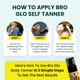 bro glo size comparison in hand illustrating travel-friendly 6.76 fl oz convenience