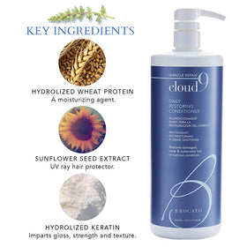 Brocato Cloud 9 applied in salon reducing tangles and frizz