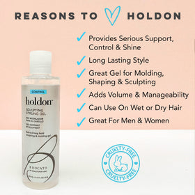 Brocato gel in use styling hair with strong hold