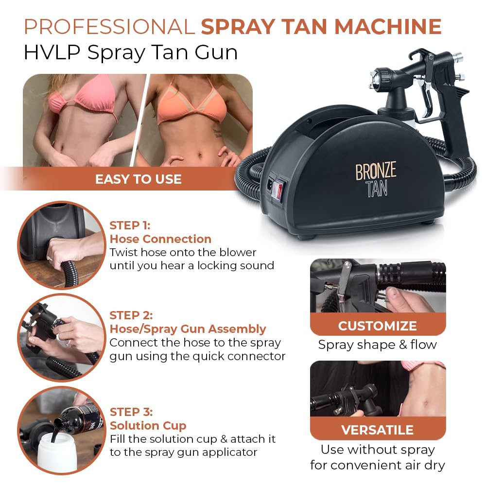 Bronze Tan close-up of gun nozzle showing precision spray control benefit