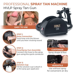 Bronze Tan close-up of gun nozzle showing precision spray control benefit