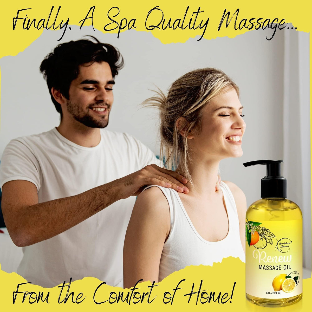 Brookethorne Naturals used in a hand massage demonstrating easy glide