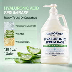 Brooksie Naturals close-up texture of clear hydrating serum highlighting absorption