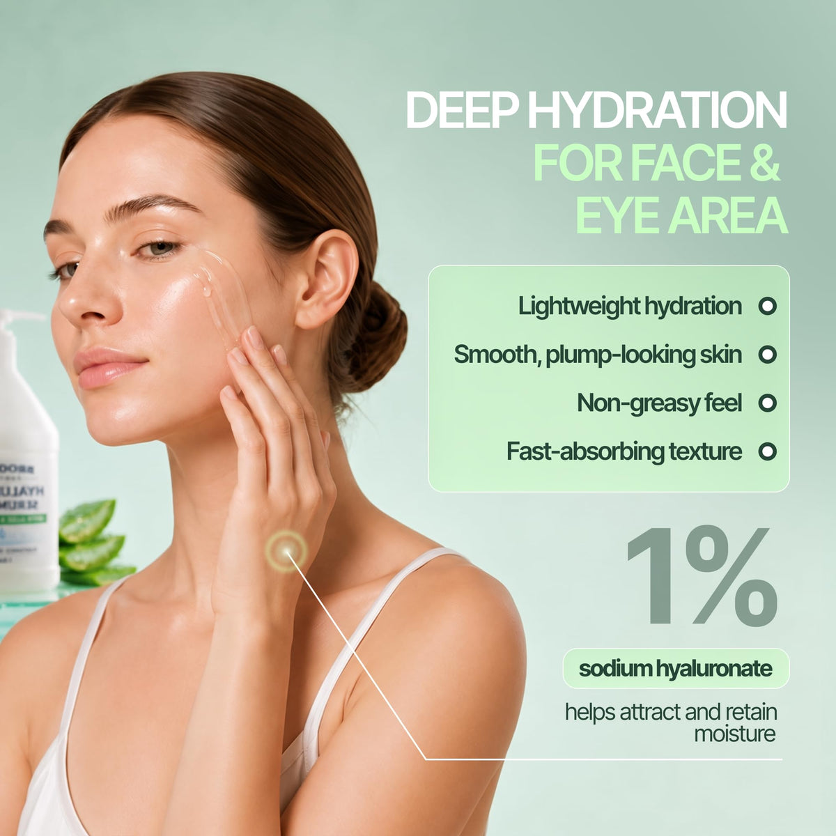 Brooksie Naturals serum being dispensed to show lightweight non-greasy finish