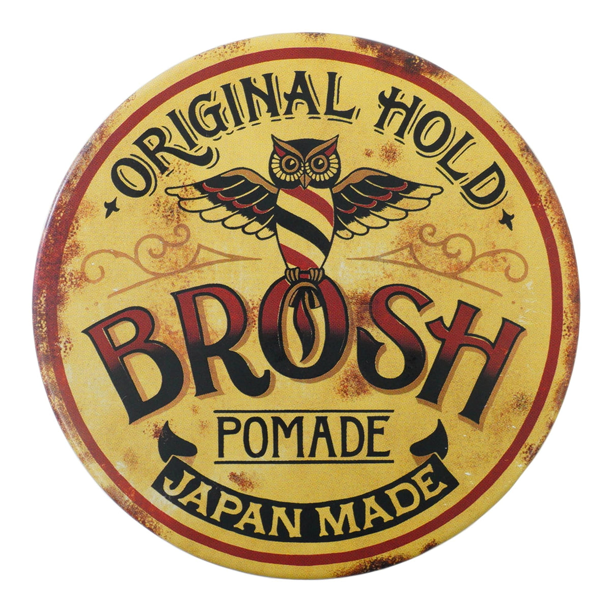 BROSH metal tin front view showing brand and packaging benefit