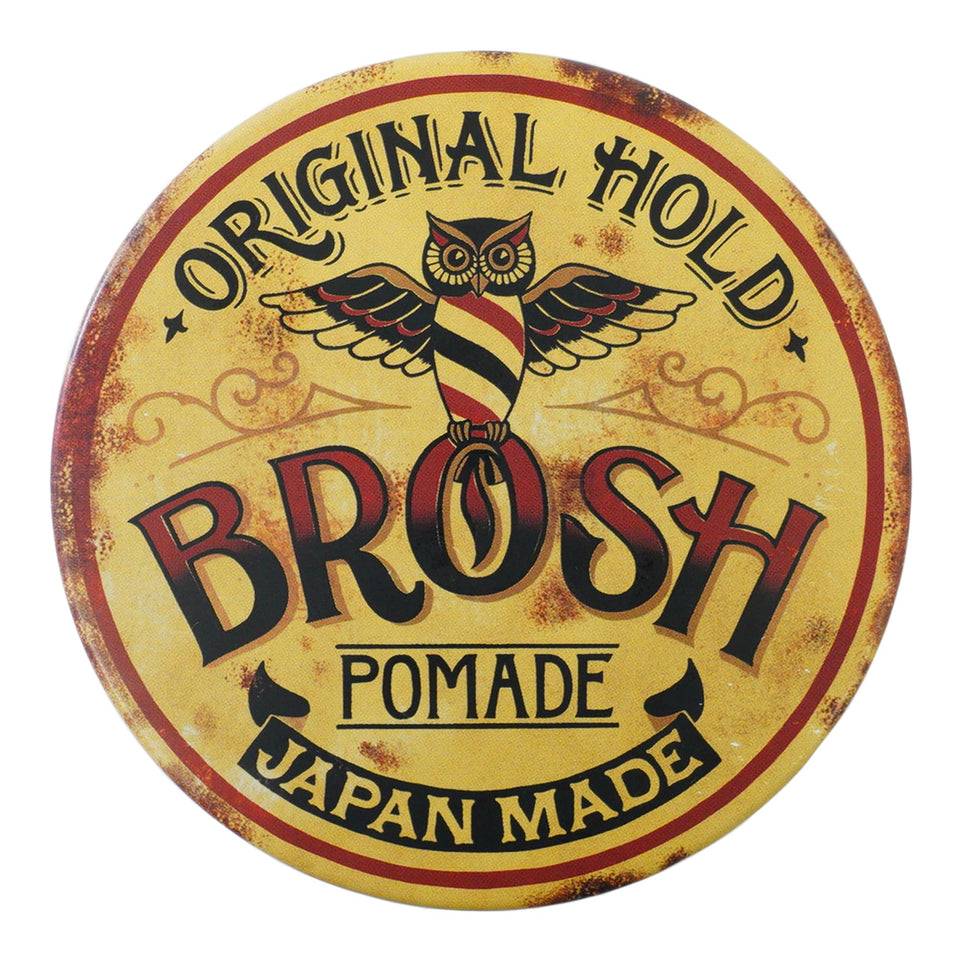 BROSH metal tin front view showing brand and packaging benefit