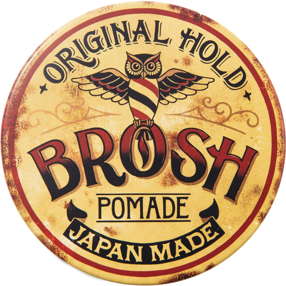 BROSH front jar view showing compact travel pomade and clear branding benefit portability