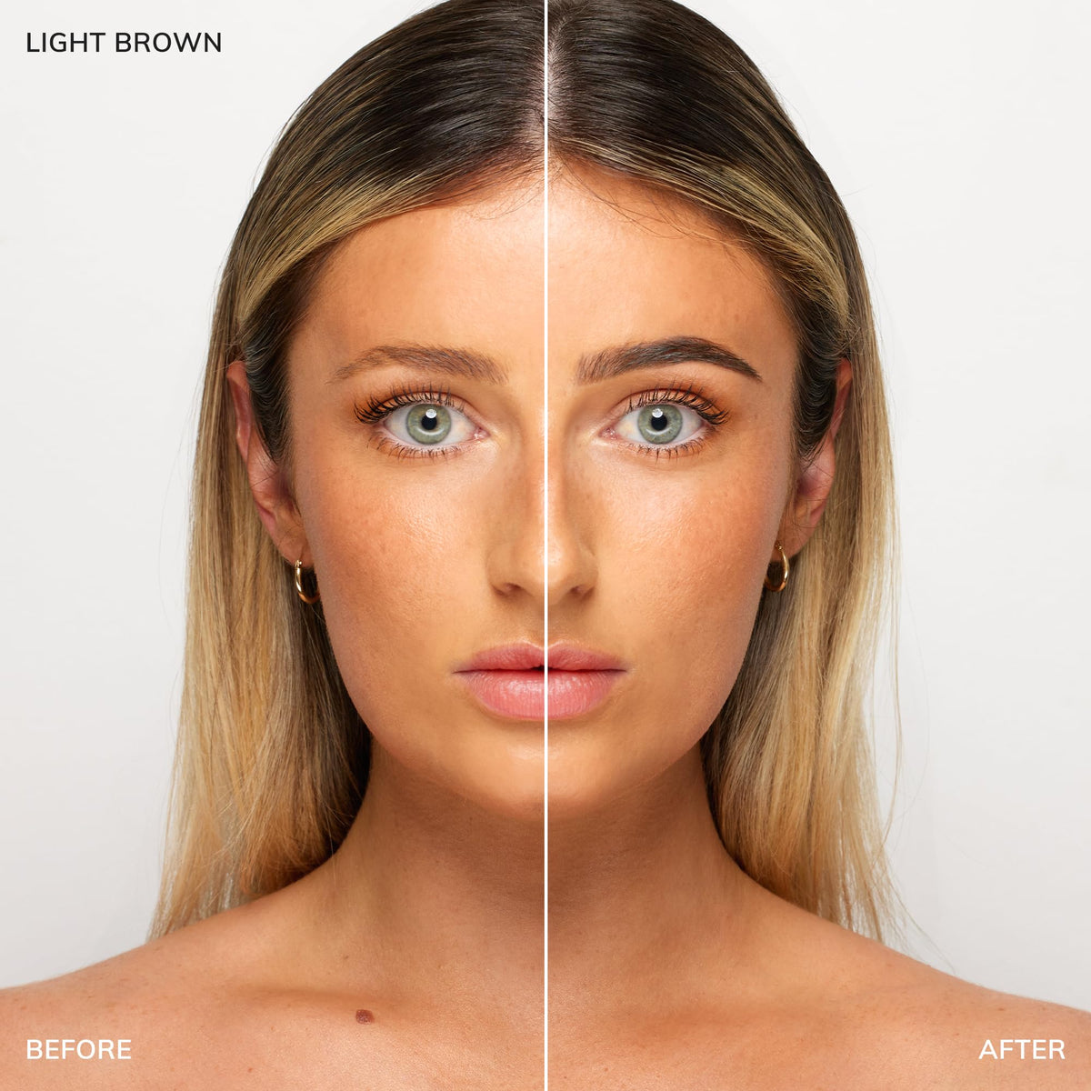 Brow Code kit held in hand to show compact size and portability
