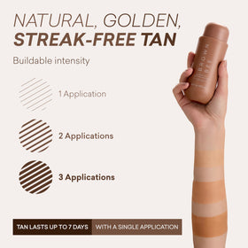 Brown Bee lotion texture swipe displaying creamy consistency for smooth application