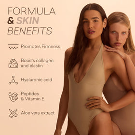 Brown Bee H7 before-and-after on face neck décolleté for even bronze
