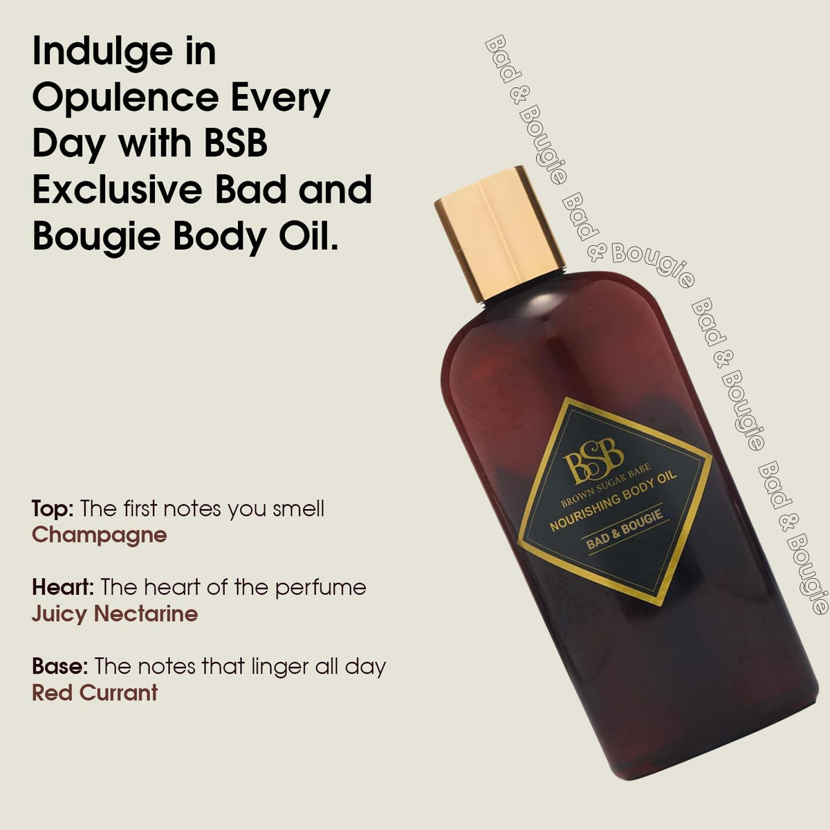 Brown Sugar Babe oil being poured into hand for quick-absorbing hydration benefit