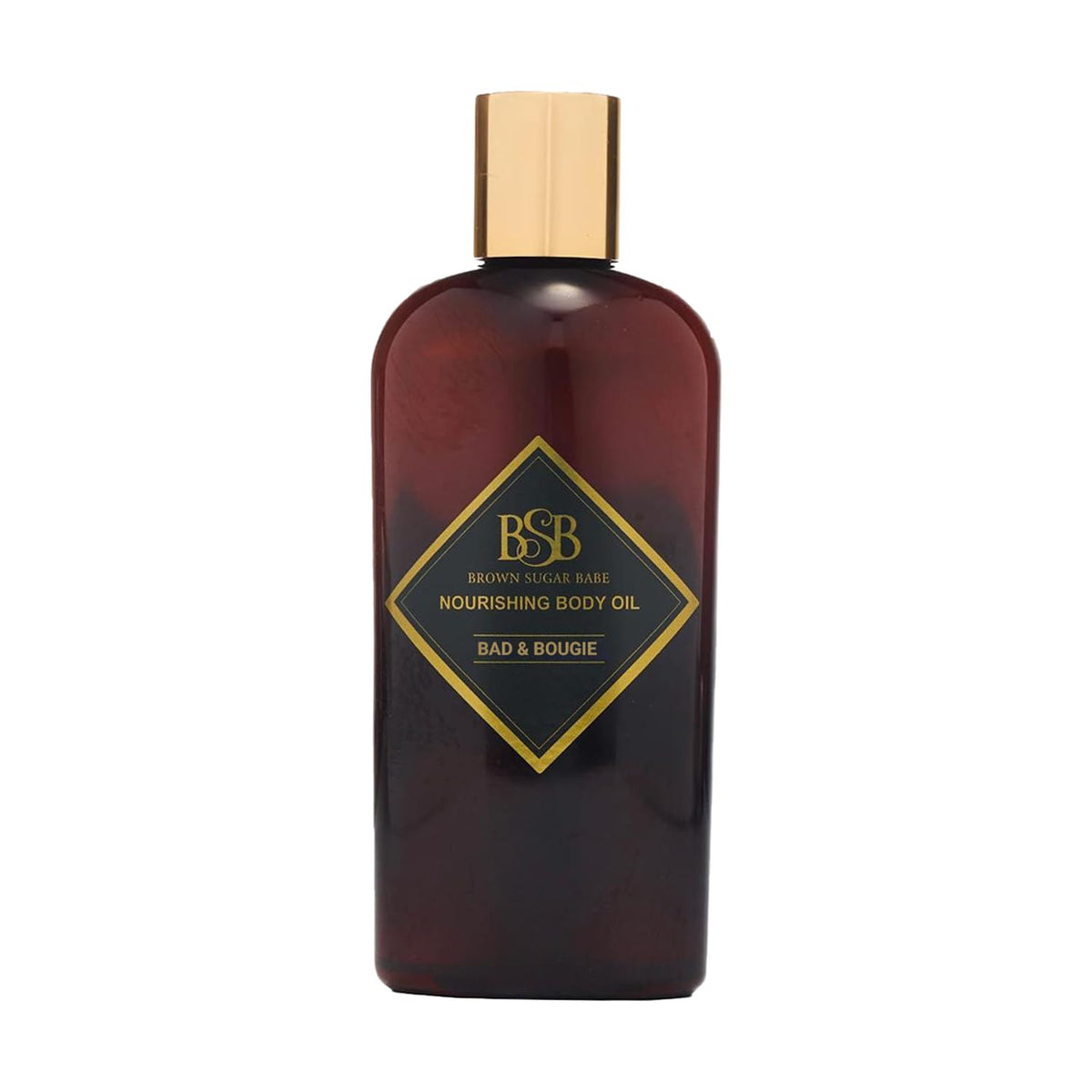 Brown Sugar Babe front bottle showing sleek packaging and nourishing oil benefit